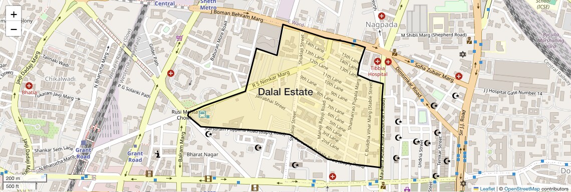 Location Map of Dalal Estate, Mumbai