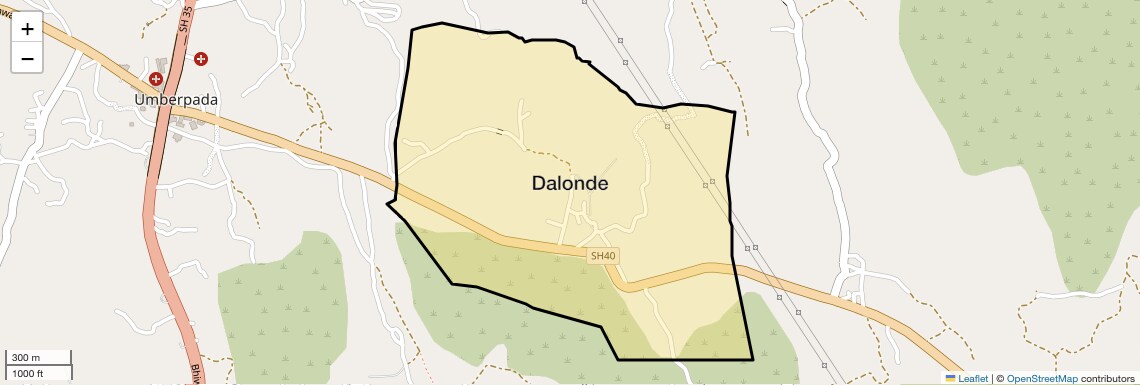 Location Map of Dalonde, Thane