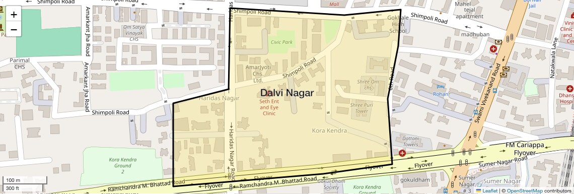 Location Map of Dalvi Nagar, Mumbai