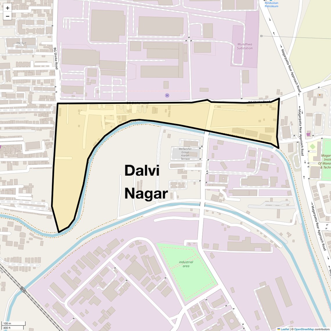 Location Map of Dalvi Nagar, Pune