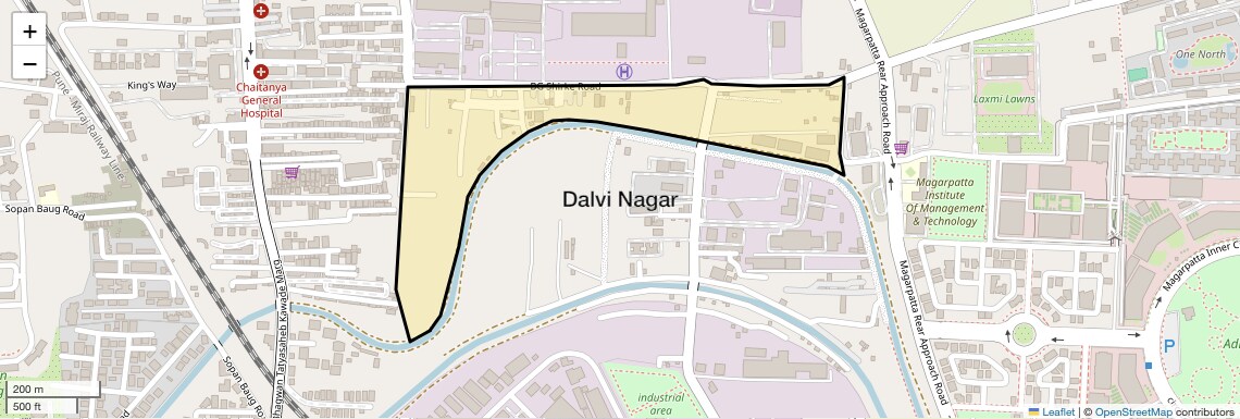 Location Map of Dalvi Nagar, Pune