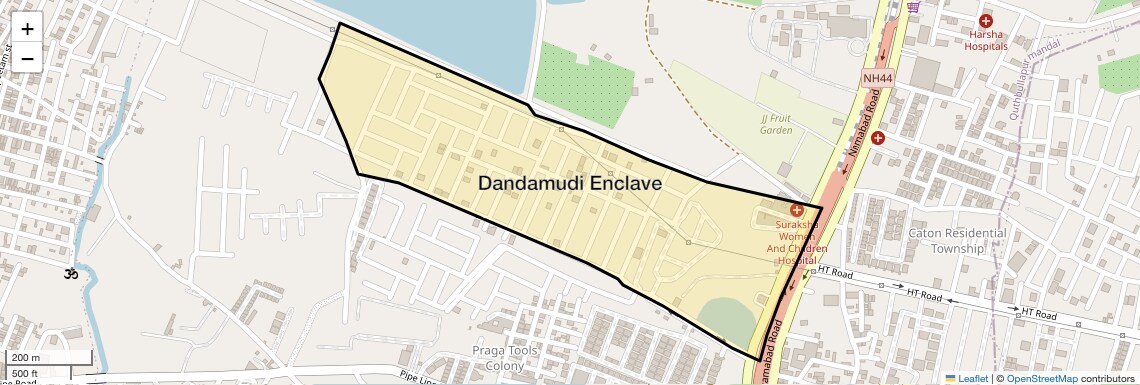 Location Map of Dandamudi Enclave, Hyderabad