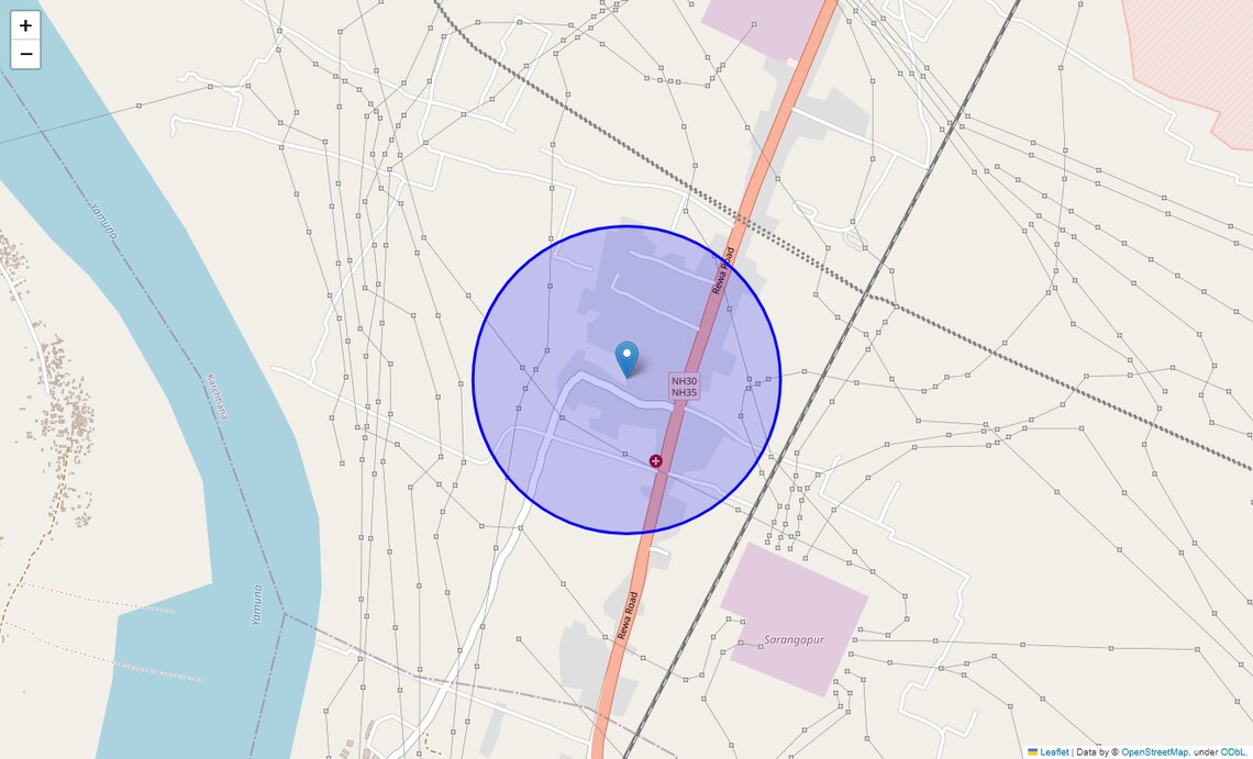Location Map of Dandupur, Allahabad