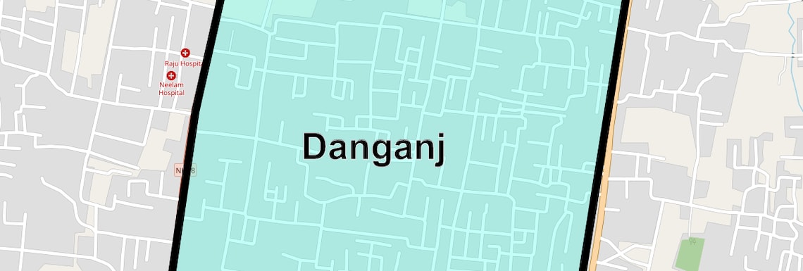 Location Map of Danganj, Varanasi