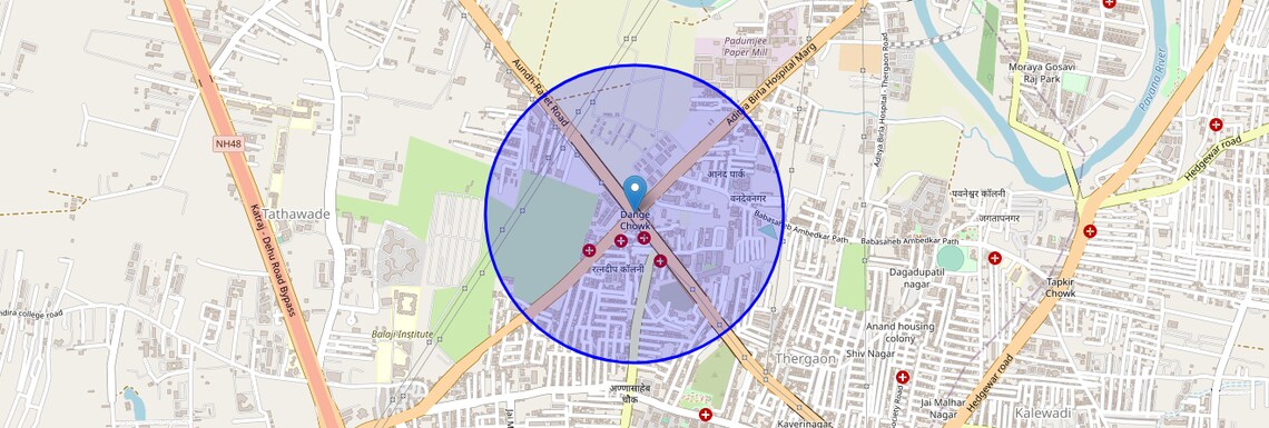 Location Map of Dange Chowk, Pune