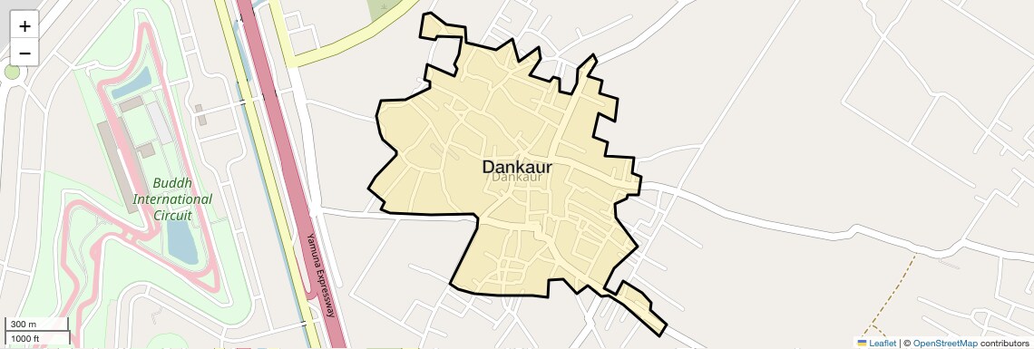 Location Map of Dankaur, Greater Noida