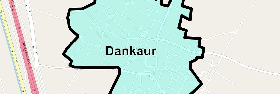 Location Map of Dankaur, Greater Noida