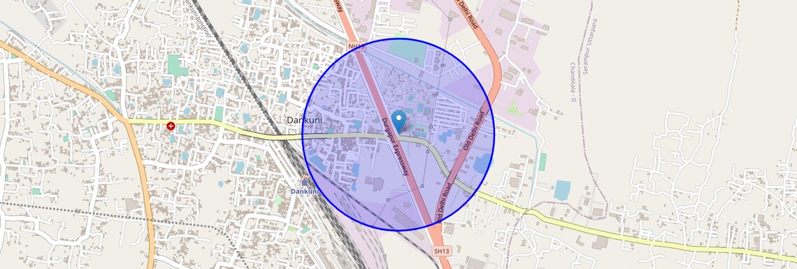 Location Map of Dankuni, Kolkata