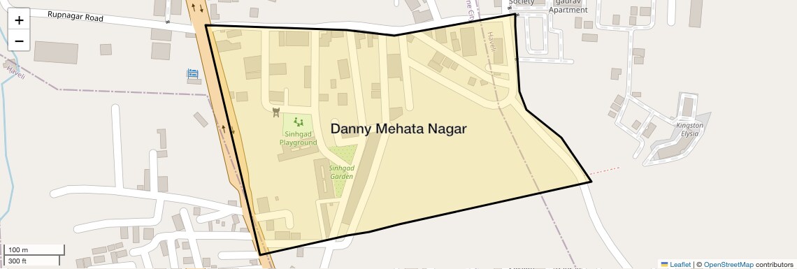 Location Map of Danny Mehata Nagar, Pune