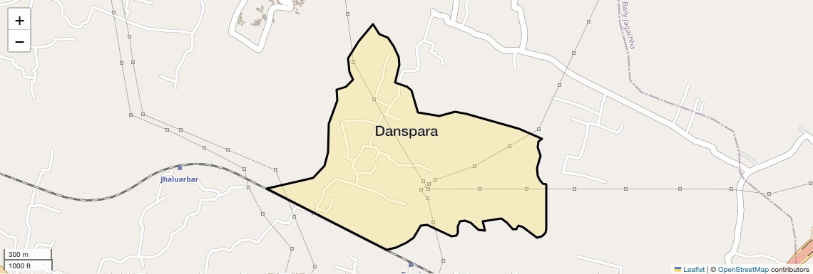 Location Map of Danspara, Kolkata