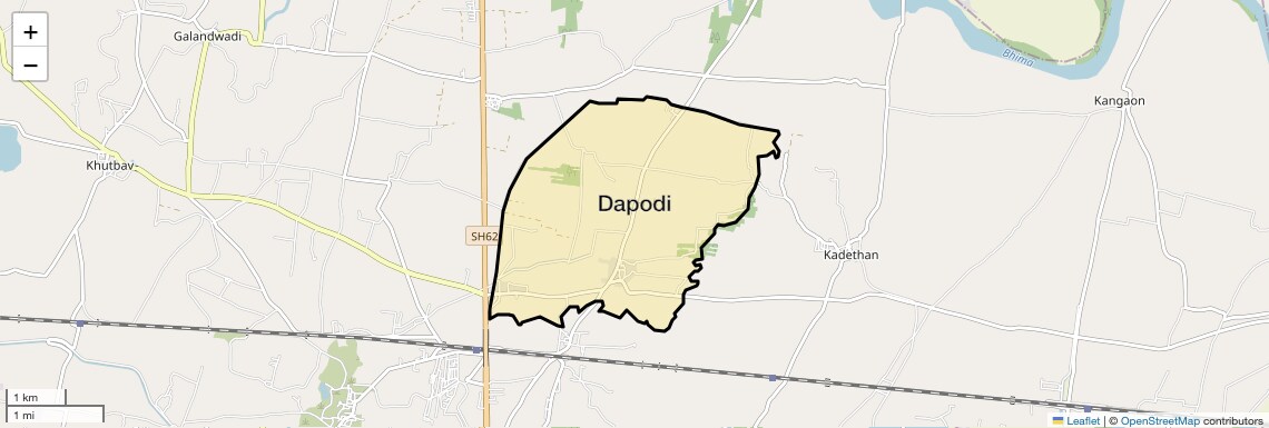 Location Map of Dapodi, Pune