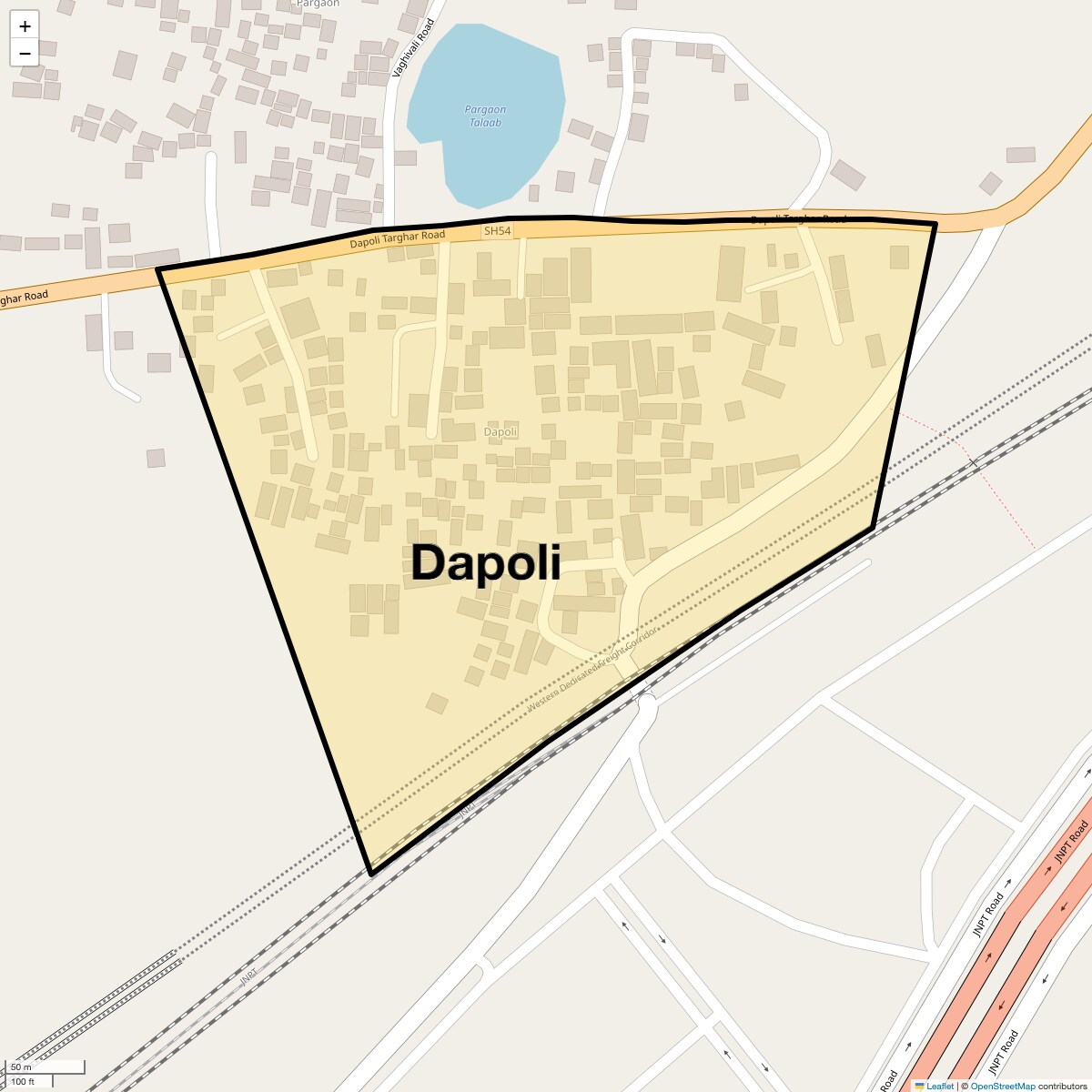 Location Map of Dapoli, Navi Mumbai