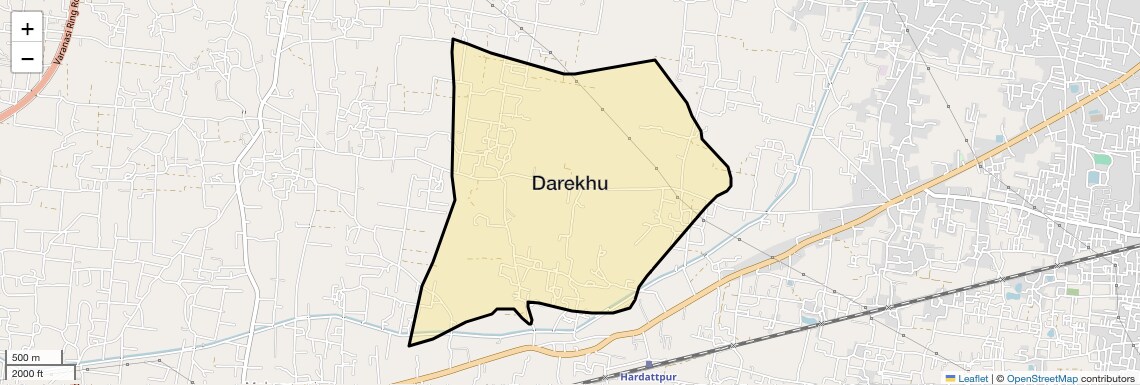 Location Map of Darekhu, Varanasi