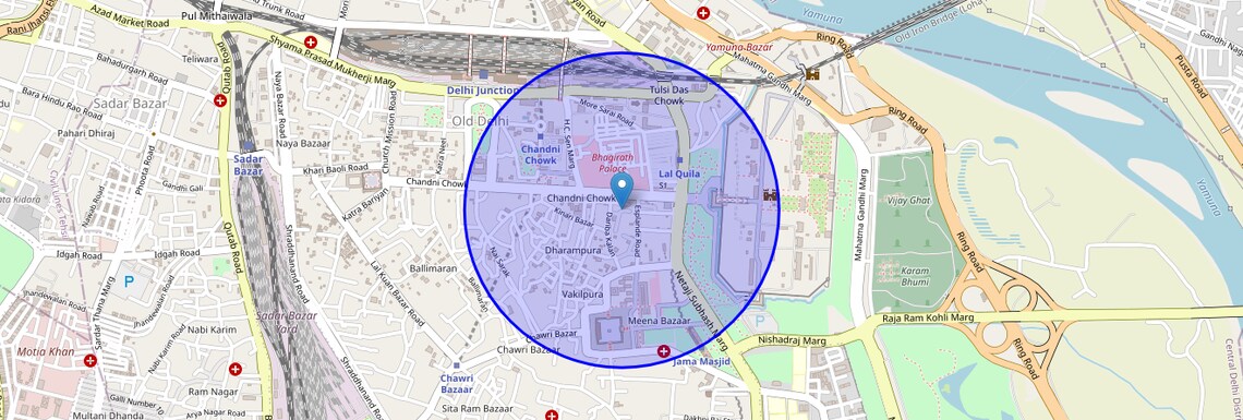 Location Map of Dariba Kalan, Delhi