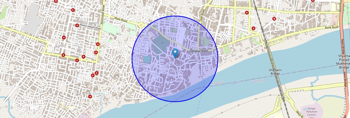 Location Map of Dariyabad, Allahabad