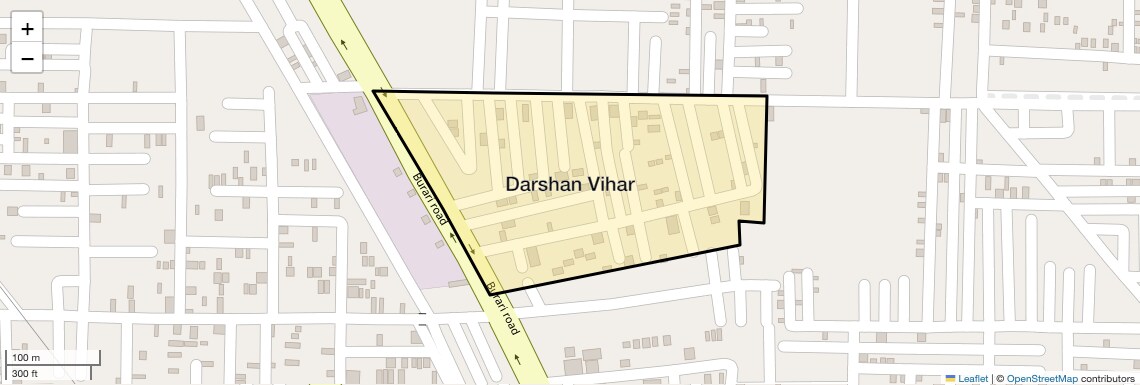 Location Map of Darshan Vihar, Delhi