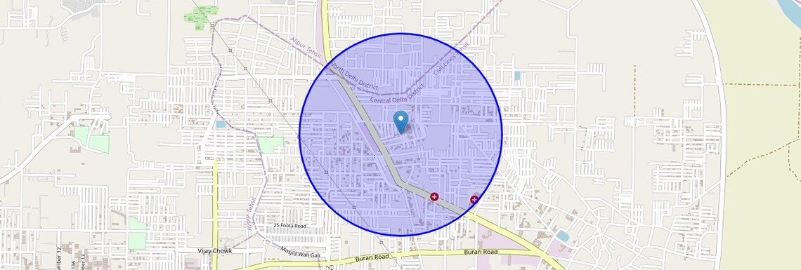 Location Map of Darshan Vihar, Delhi