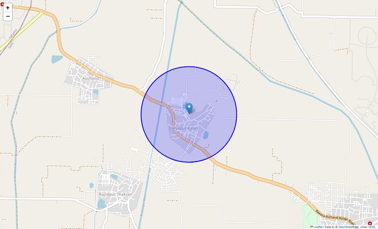Location Map of Daryapur Kalan