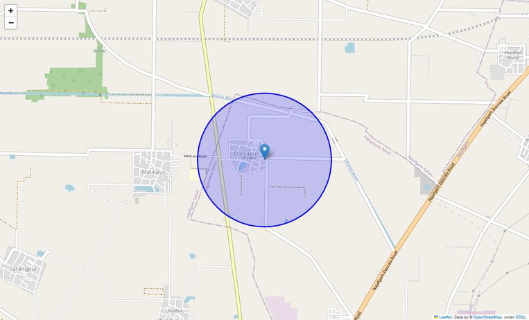 Location Map of Daryapur Khurd