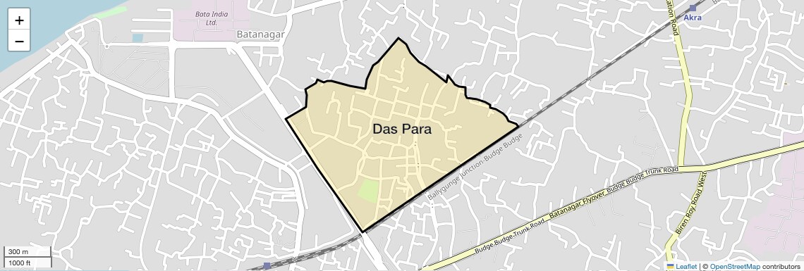 Location Map of Das Para, Kolkata
