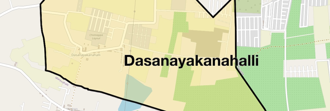 Location Map of Dasanayakanahalli, Bangalore