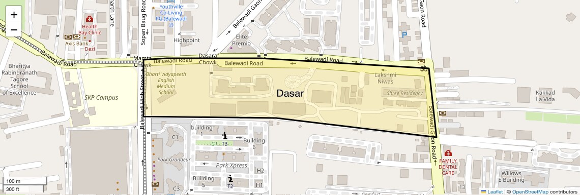 Location Map of Dasar, Pune
