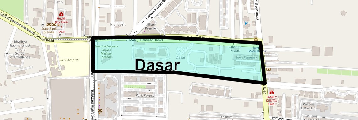 Location Map of Dasar, Pune