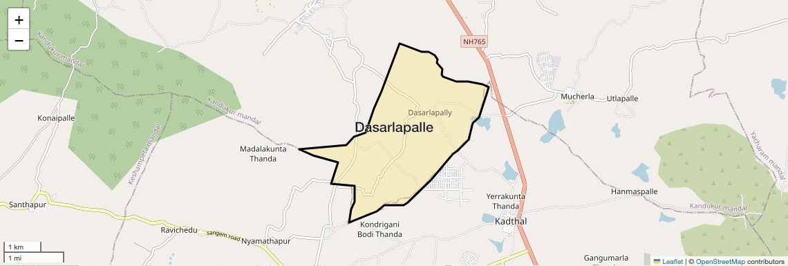 Location Map of Dasarlapalle, Hyderabad