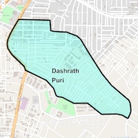Dashrath Puri Map