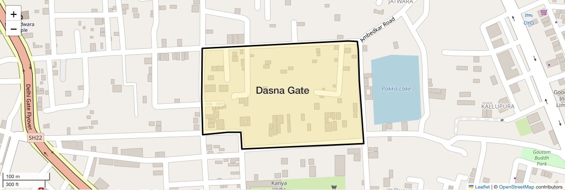 Location Map of Dasna Gate, Ghaziabad