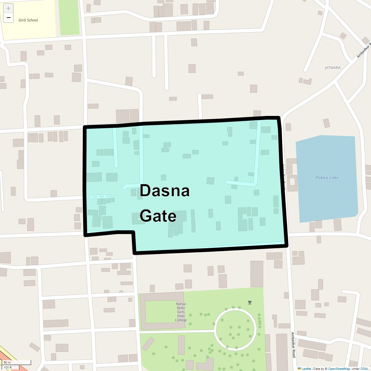 Location Map of Dasna Gate, Ghaziabad