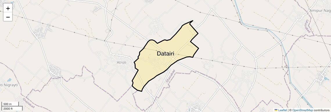 Location Map of Datairi, Ghaziabad