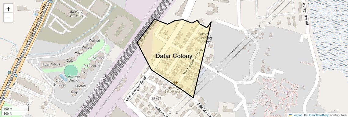 Location Map of Datar Colony, Mumbai