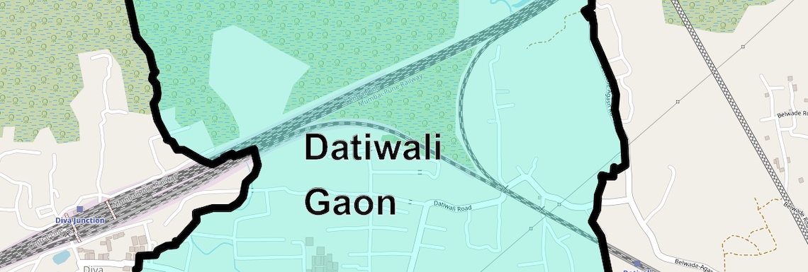 Location Map of Datiwali Gaon, Thane