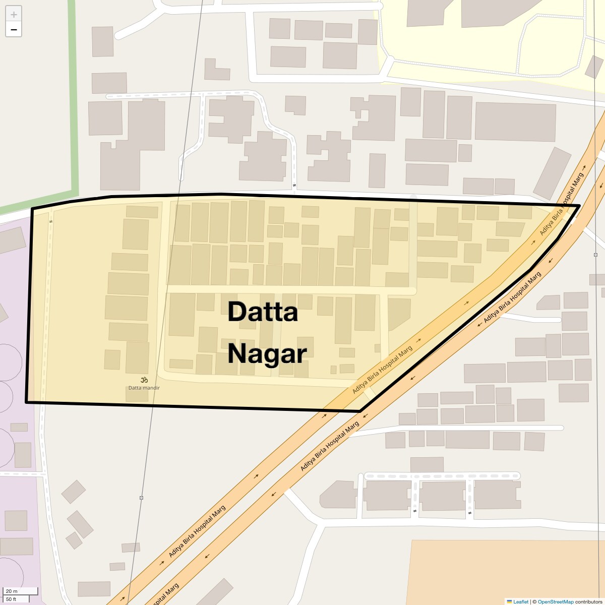 Location Map of Datta Nagar, Pune