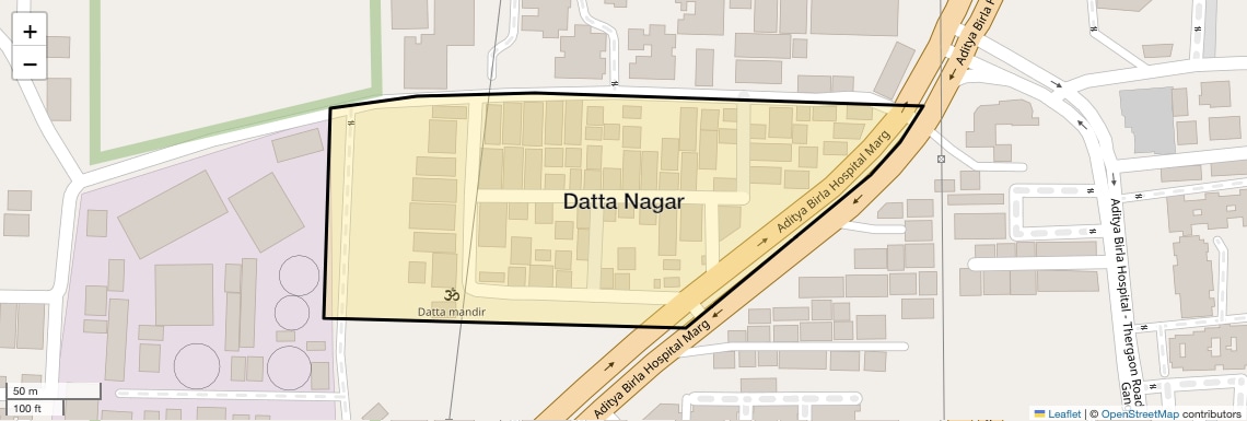 Location Map of Datta Nagar, Pune