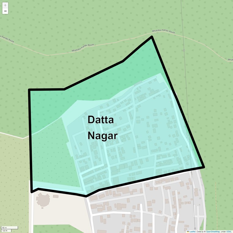 Location Map of Datta Nagar