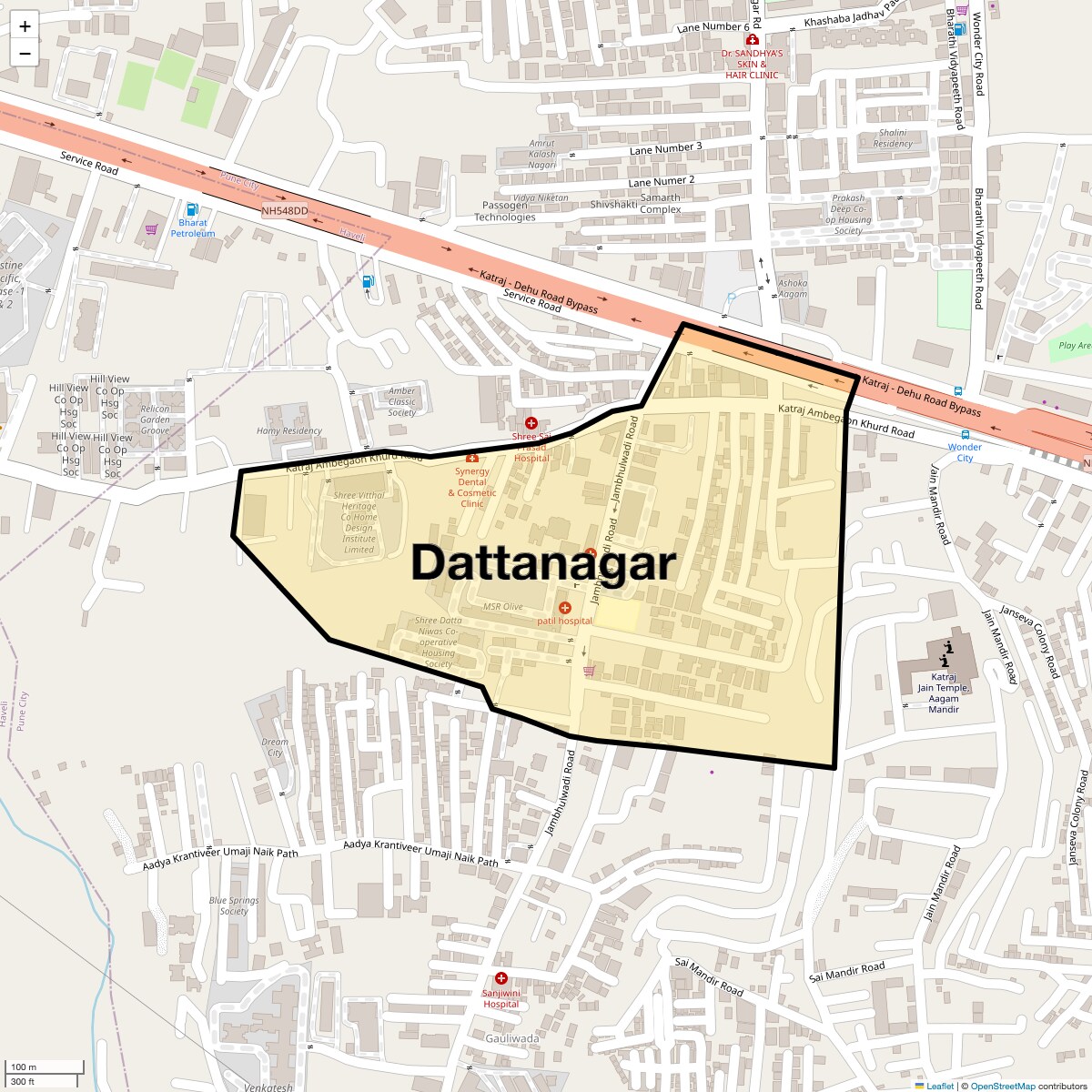 Dattanagar Map