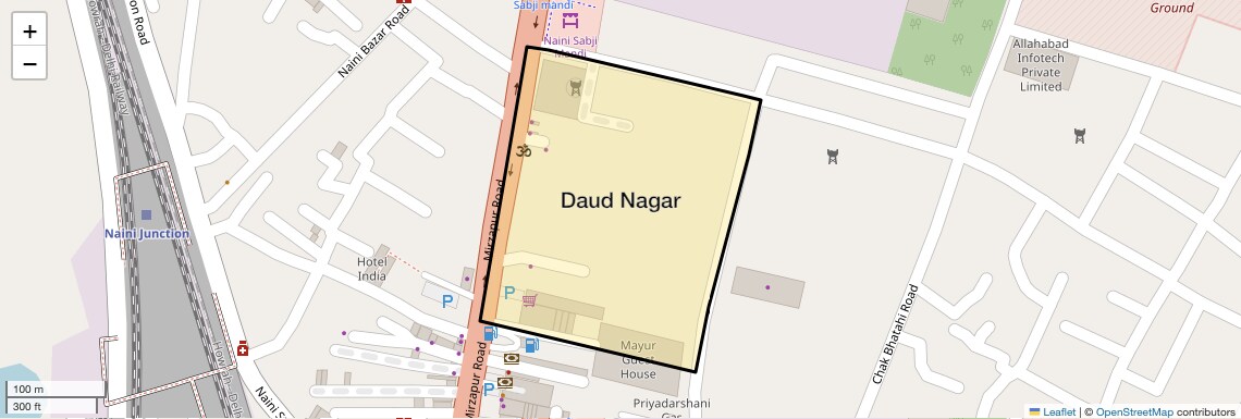 Location Map of Daud Nagar, Allahabad