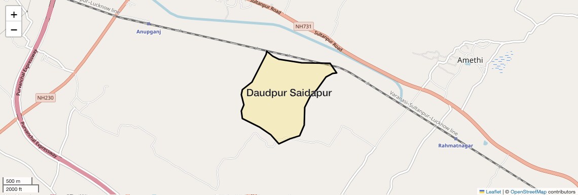 Location Map of Daudpur Saidapur, Lucknow