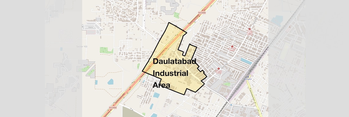 Location Map of Daulatabad Industrial Area, Gurgaon