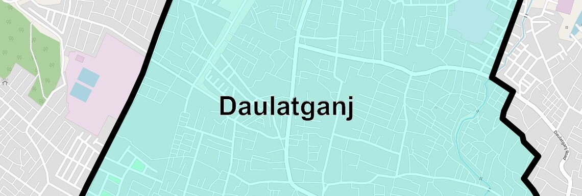 Location Map of Daulatganj, Lucknow