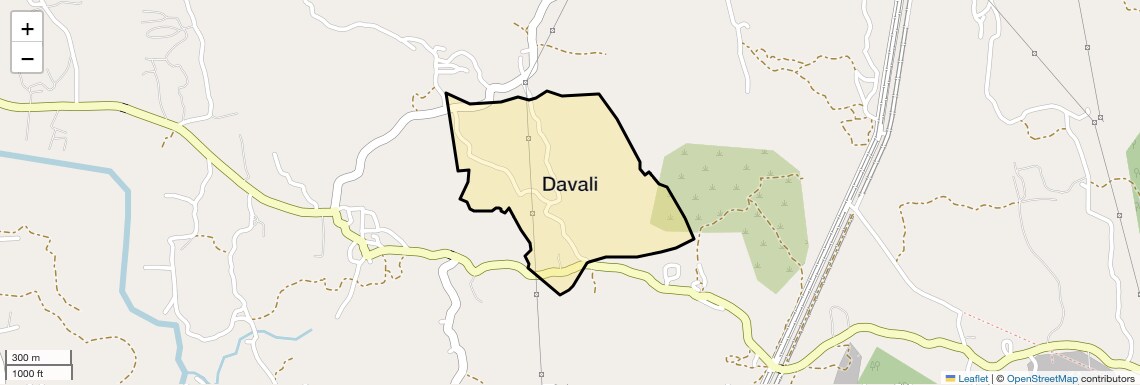 Location Map of Davali, Thane