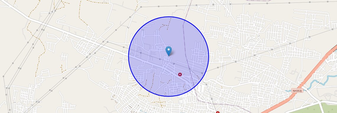 Location Map of Davlameti, Nagpur