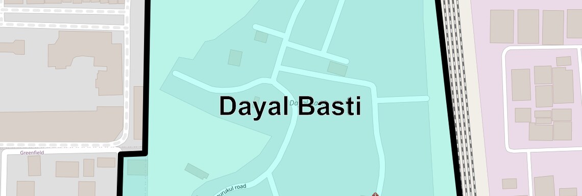 Location Map of Dayal Basti, Faridabad