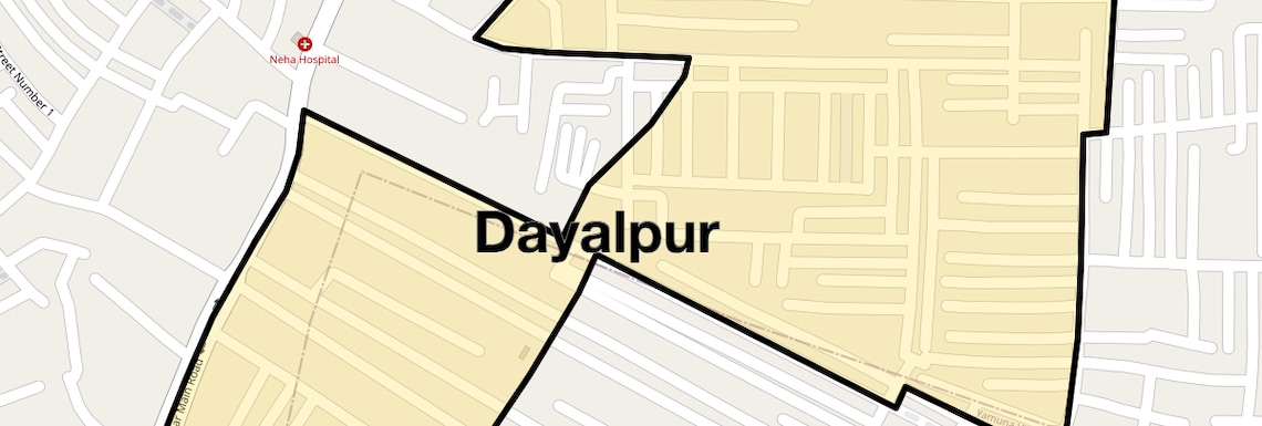 Location Map of Dayalpur, Delhi