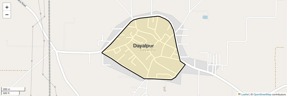 Location Map of Dayalpur, Faridabad