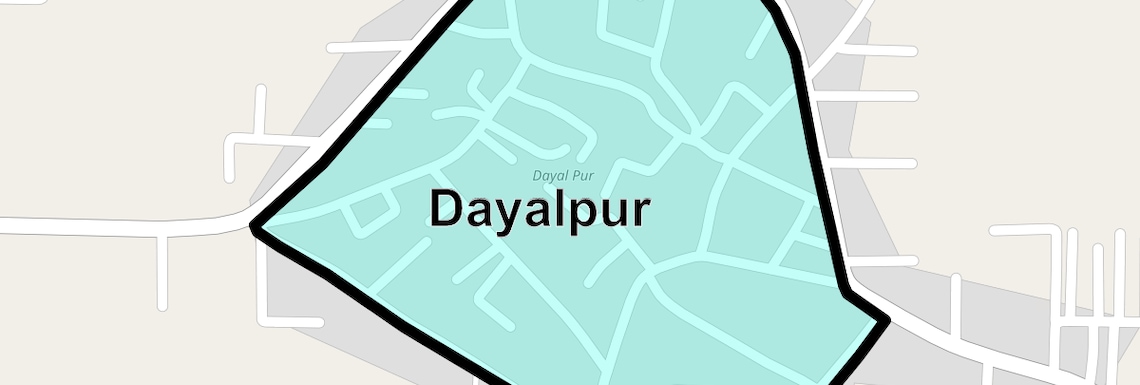 Location Map of Dayalpur, Faridabad