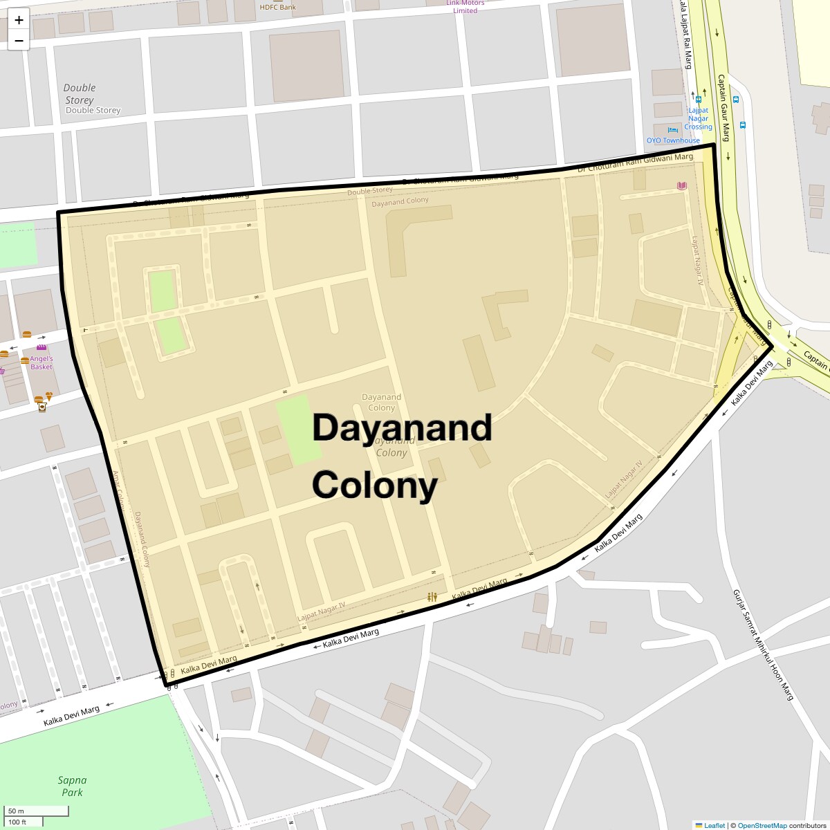 Check Time Travel of Dayanand Colony, Delhi