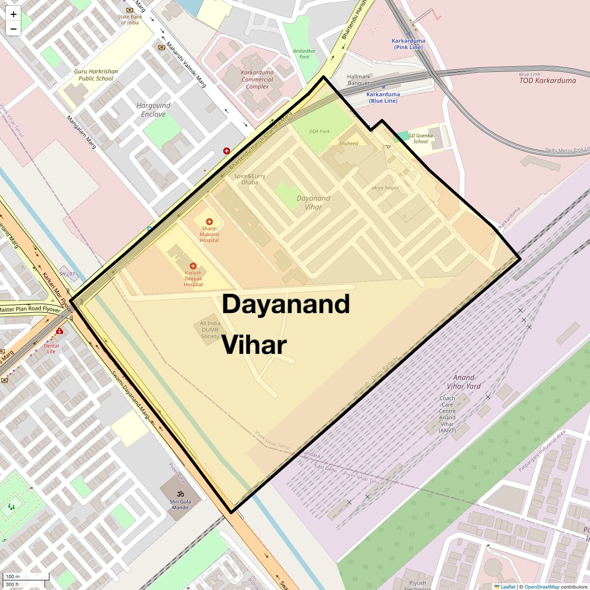 Check Time Travel of Dayanand Vihar, Delhi